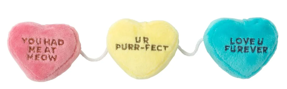 Candy Hearts Cat Toy