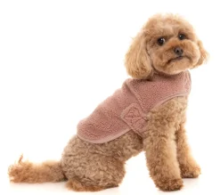 Dusty Pink Teddy Wrap Vest