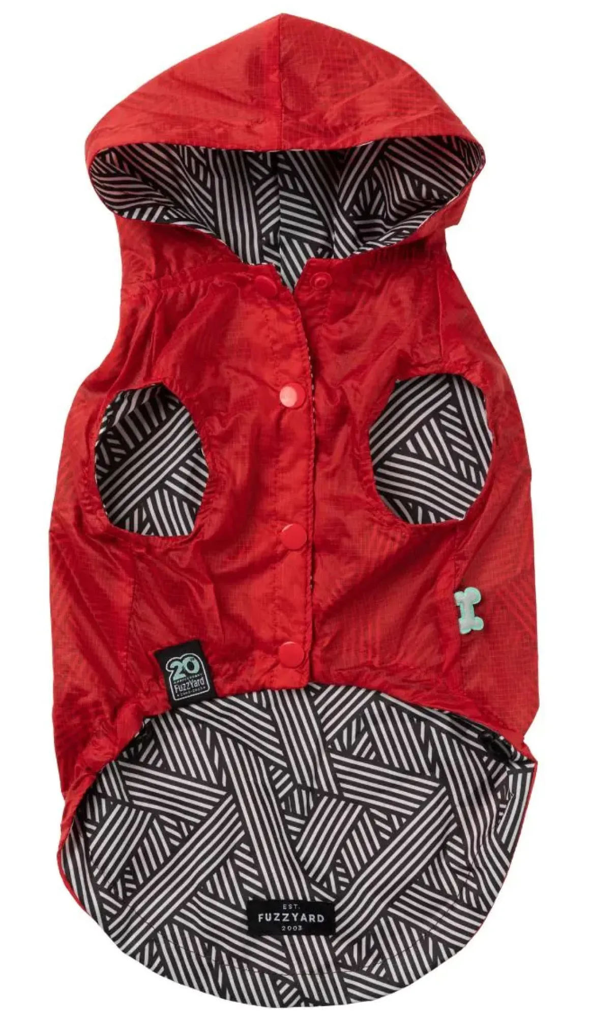 Flipside Raincoat - Red/Black/White