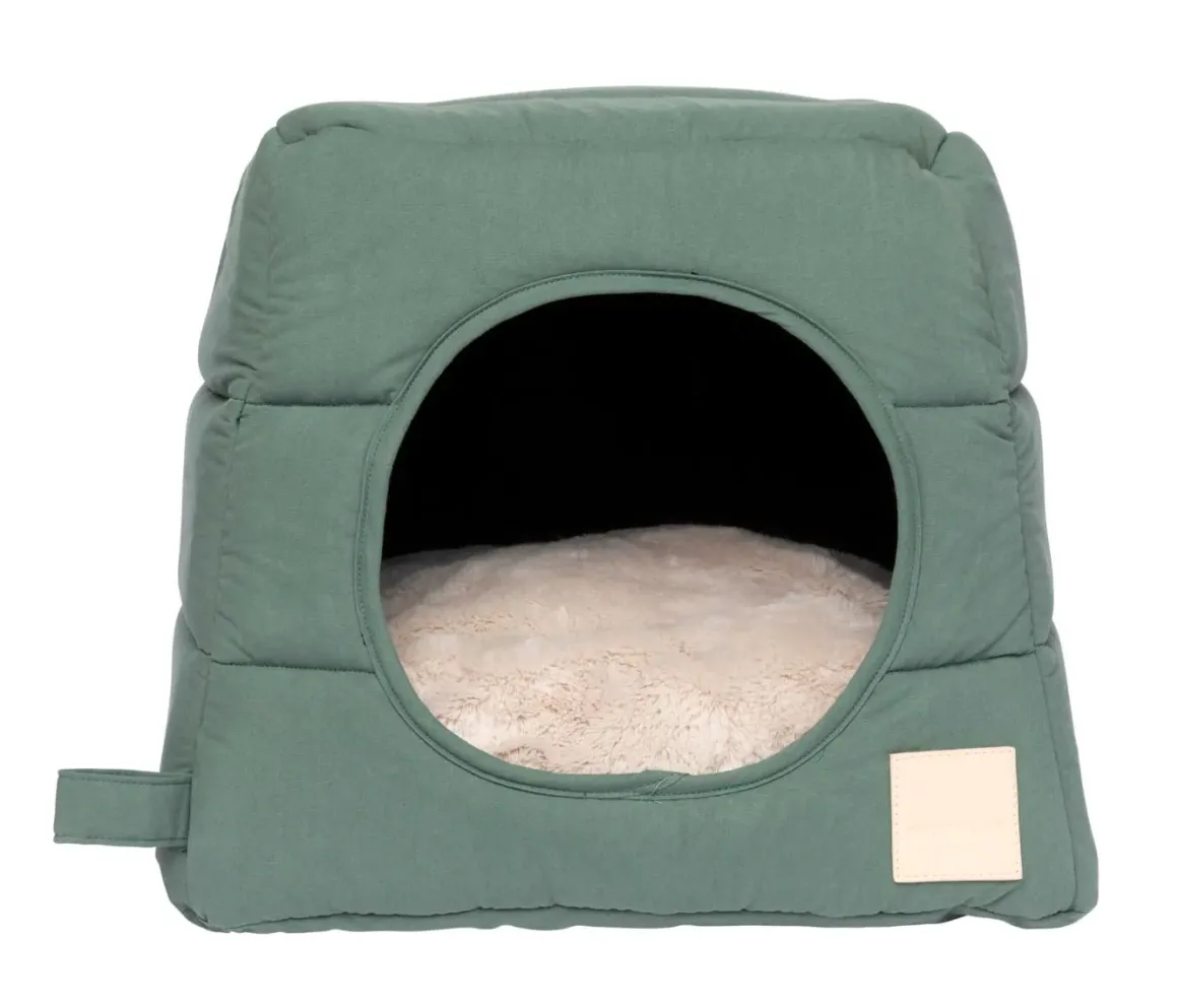 FuzzYard Life Cat Cubby - Myrtle Green