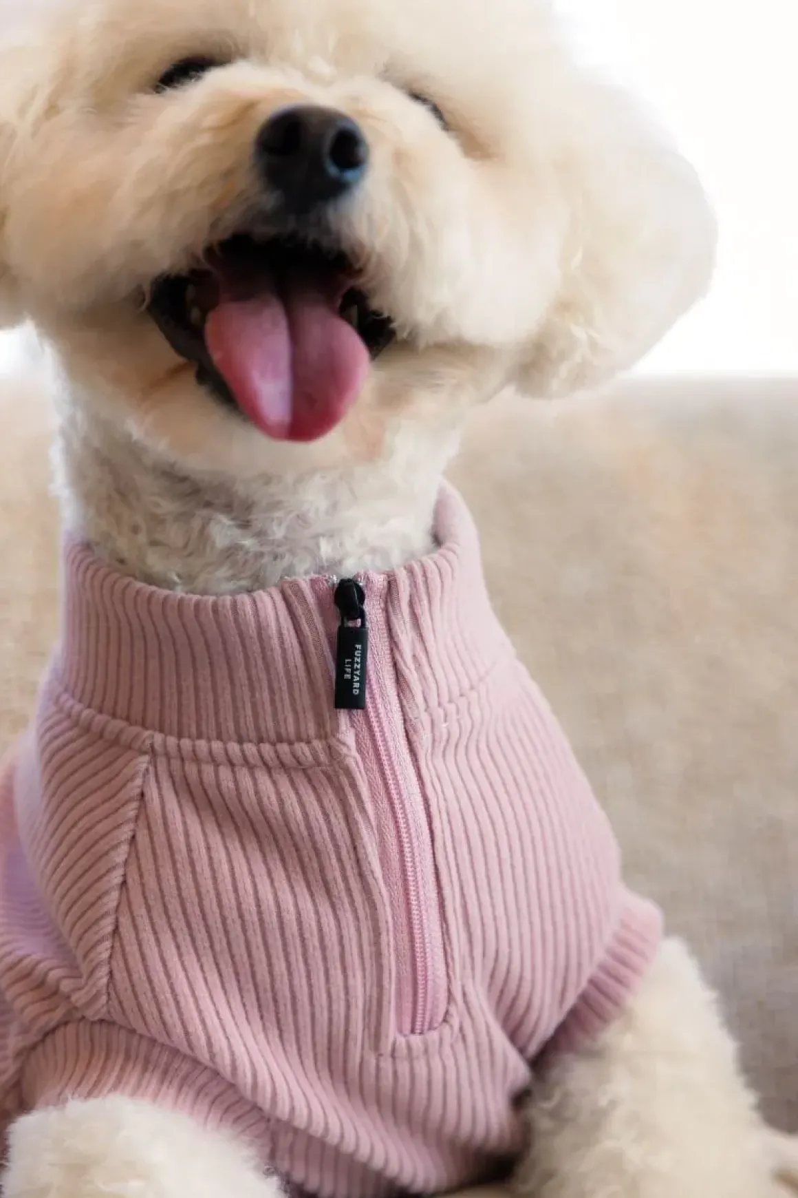 FuzzYard Life Ribbed Sweater - Soft Blush