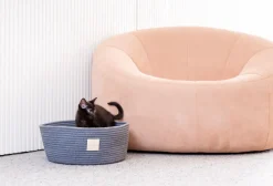 FuzzYard Life Rope Basket Bed - Slate Grey