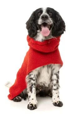 The Cosy Snood Coat - Cherry Red