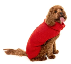 The Cosy Snood Coat - Cherry Red