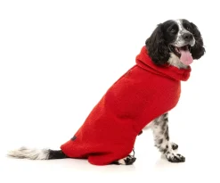 The Cosy Snood Coat - Cherry Red