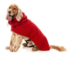 The Cosy Snood Coat - Cherry Red